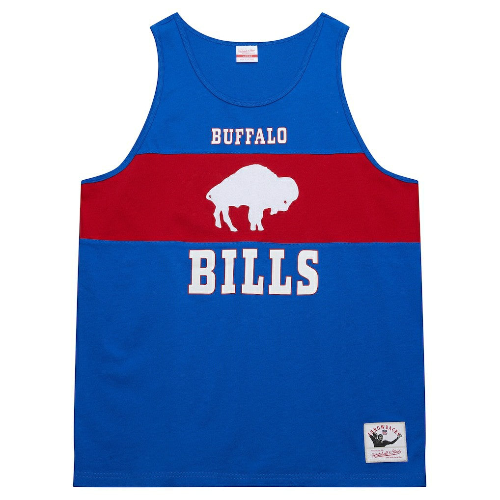 Buffalo Bills Retro Colorblock Tank Top - Royal Tops