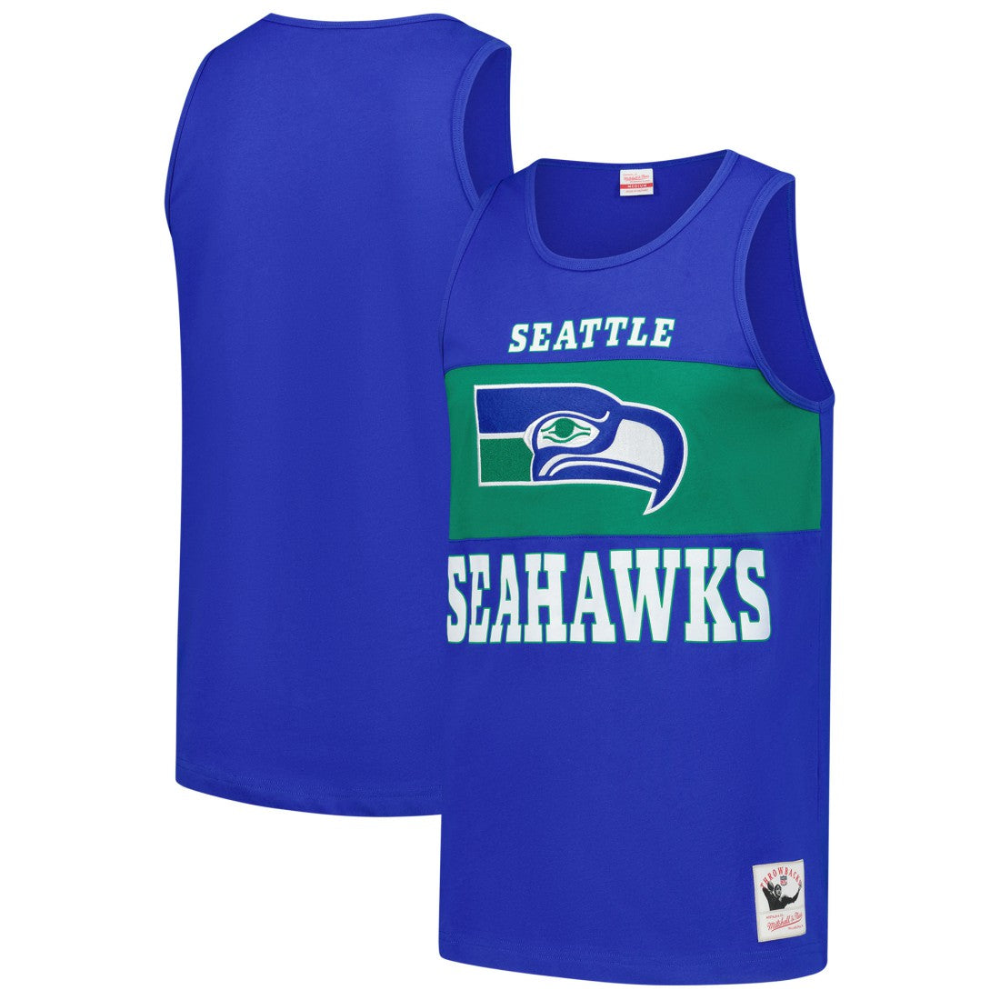 Seattle Seahawks Retro Colorblock Tank Top - Royal Tops