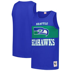 Seattle Seahawks Retro Colorblock Tank Top - Royal Tops