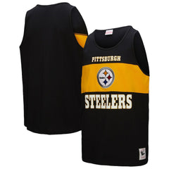 Pittsburgh Steelers Retro Colorblock Tank Top - Black Tops