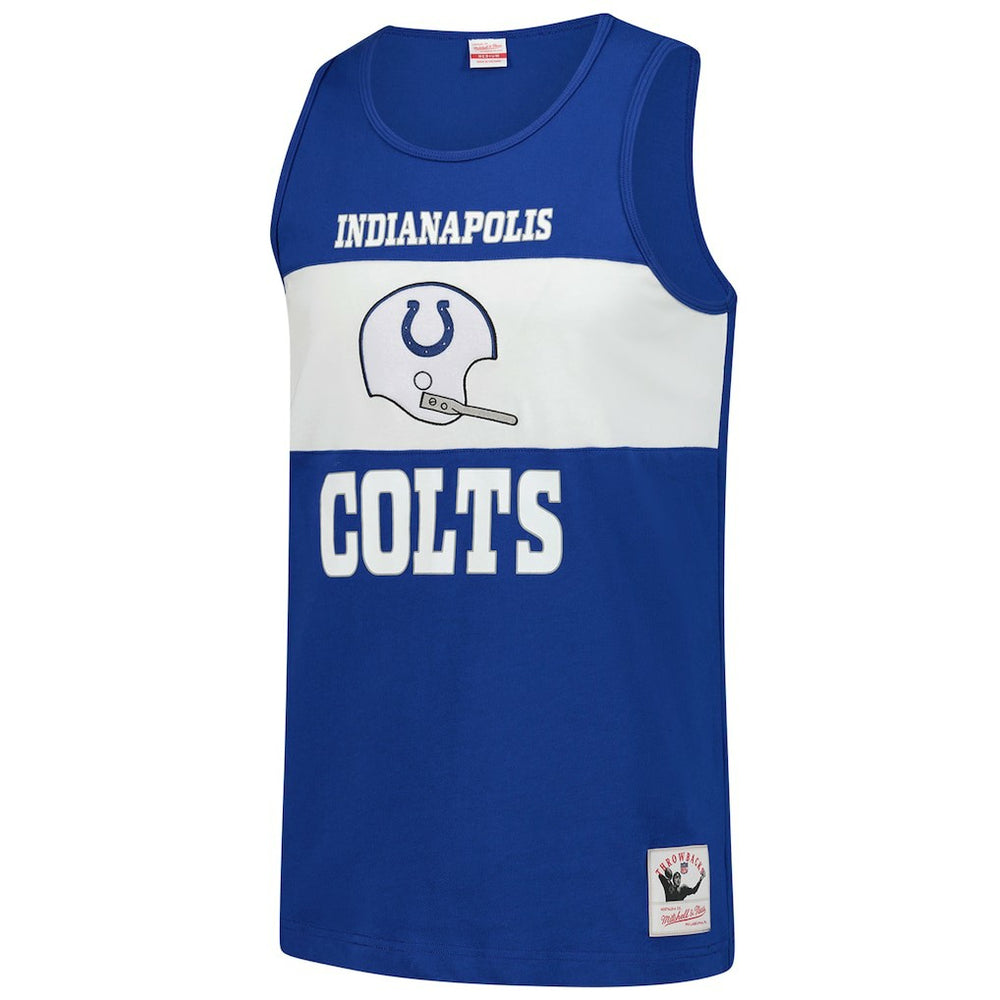 Indianapolis Colts Retro Colorblock Tank Top - Royal Tops