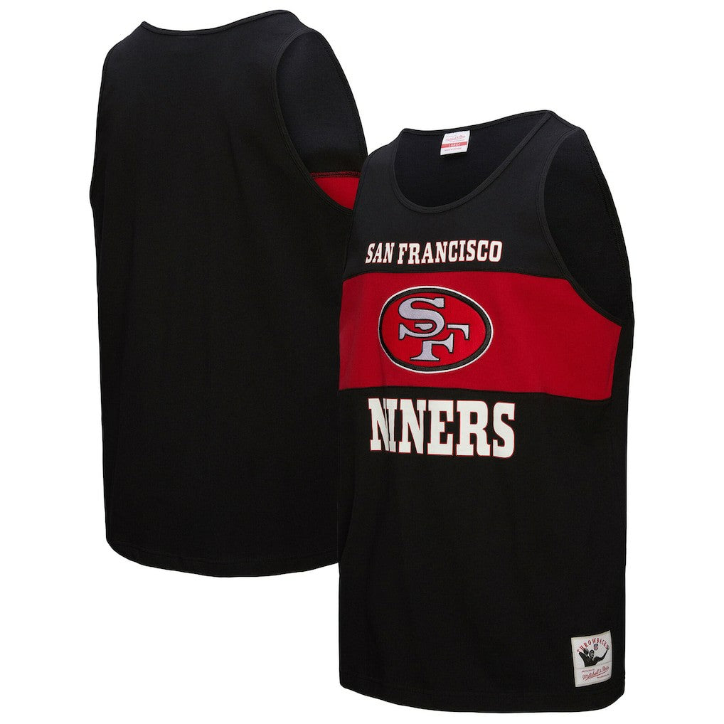 San Francisco 49ers Retro Colorblock Tank Top - Black Tops