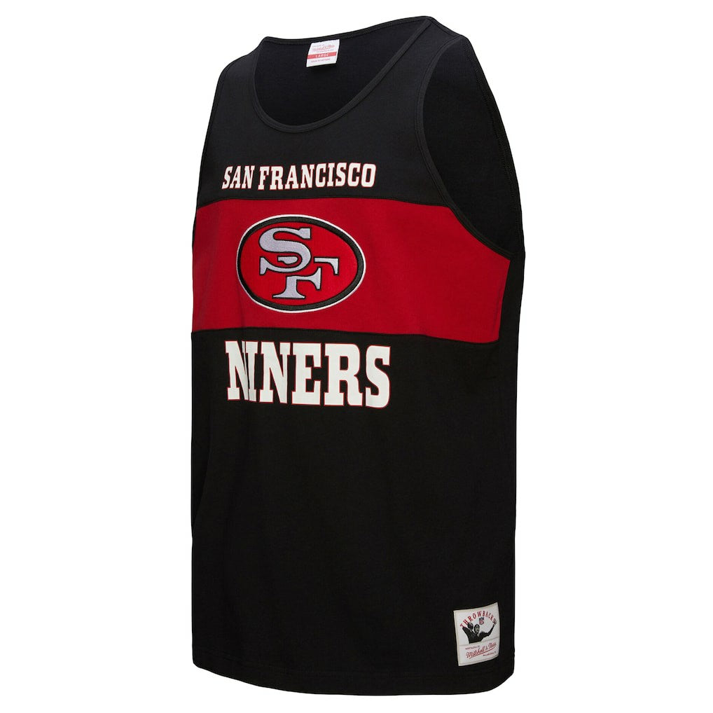 San Francisco 49ers Retro Colorblock Tank Top - Black Tops