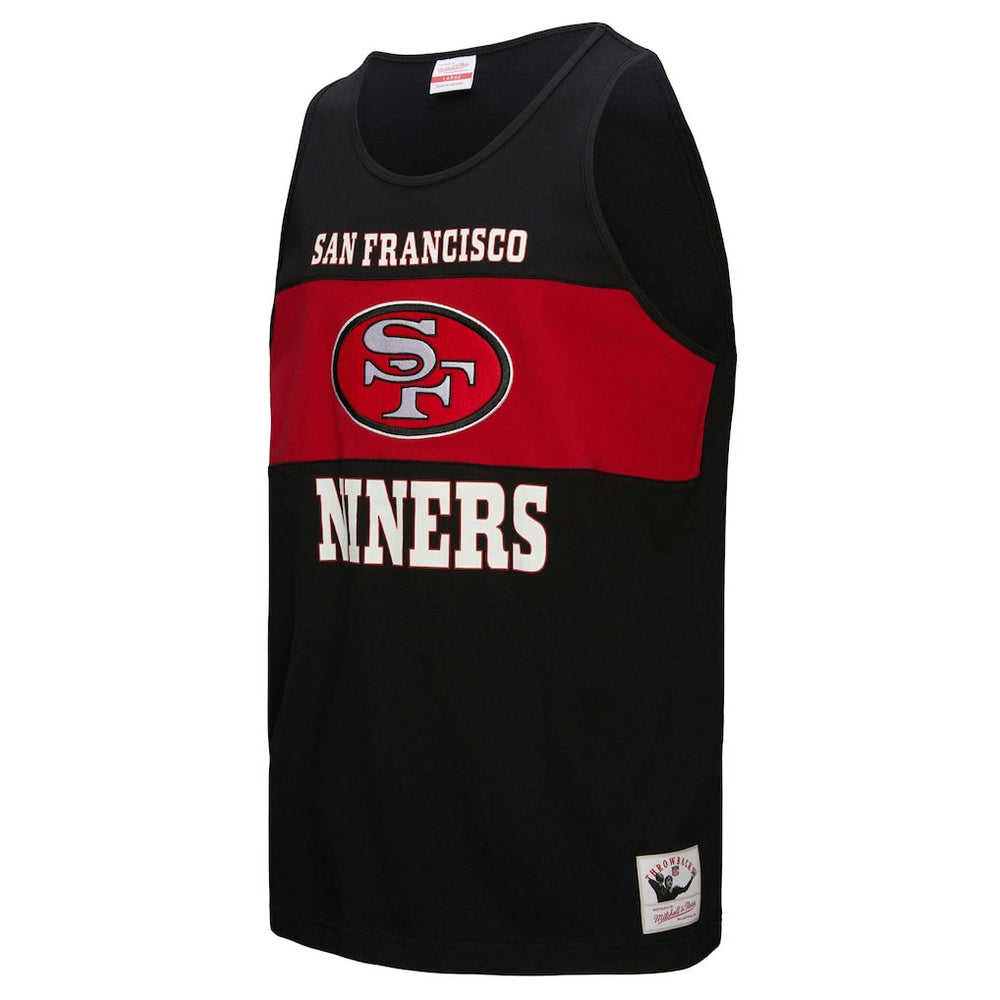 San Francisco 49ers Retro Colorblock Tank Top - Black Tops