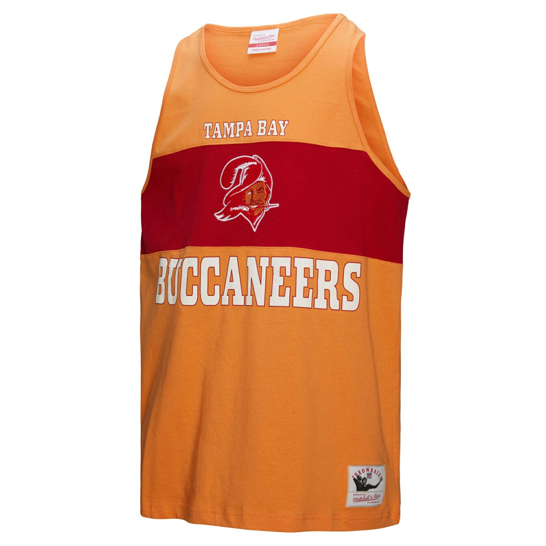 Tampa Bay Buccaneers Retro Colorblock Tank Top - Orange Tops