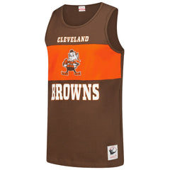 Cleveland Browns Retro Colorblock Tank Top - Brown Tops