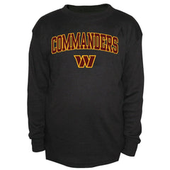 Washington Commanders Big & Tall Thermal Long Sleeve Crew Neck T-Shirt - Black T-shirts