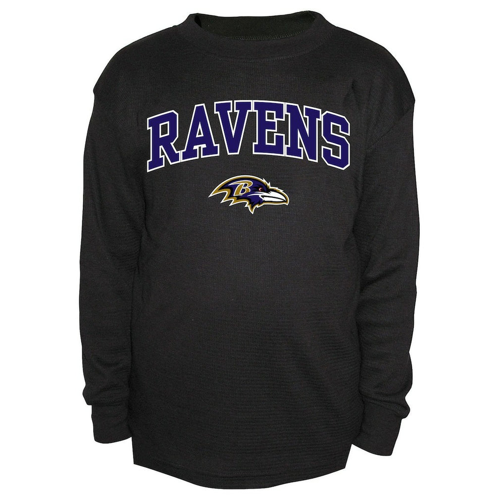 Baltimore Ravens Big & Tall Thermal Long Sleeve Crew Neck T-Shirt - Black T-shirts