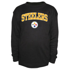Pittsburgh Steelers Big & Tall Thermal Long Sleeve Crew Neck T-Shirt - Black T-shirts