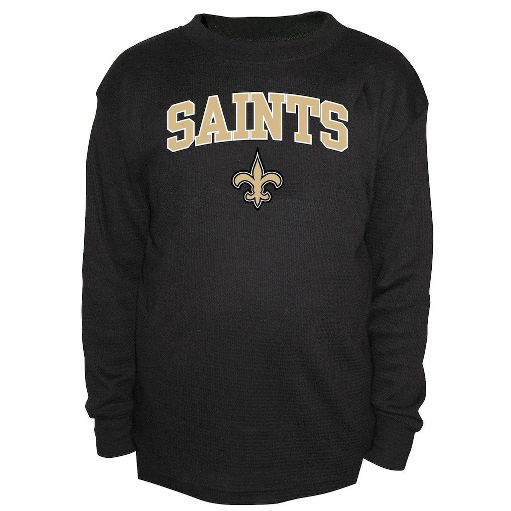 New Orleans Saints Big & Tall Thermal Long Sleeve Crew Neck T-Shirt - Black T-shirts