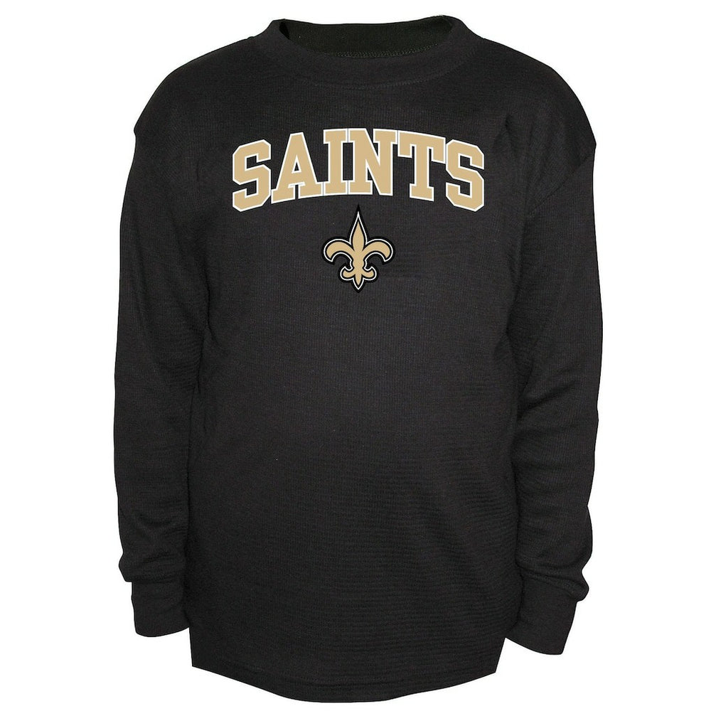New Orleans Saints Big & Tall Thermal Long Sleeve Crew Neck T-Shirt - Black T-shirts