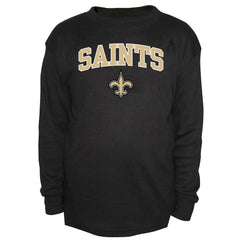 New Orleans Saints Big & Tall Thermal Long Sleeve Crew Neck T-Shirt - Black T-shirts