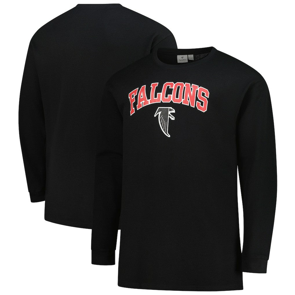 Atlanta Falcons Big & Tall Throwback Thermal Long Sleeve T-Shirt - Black T-shirts