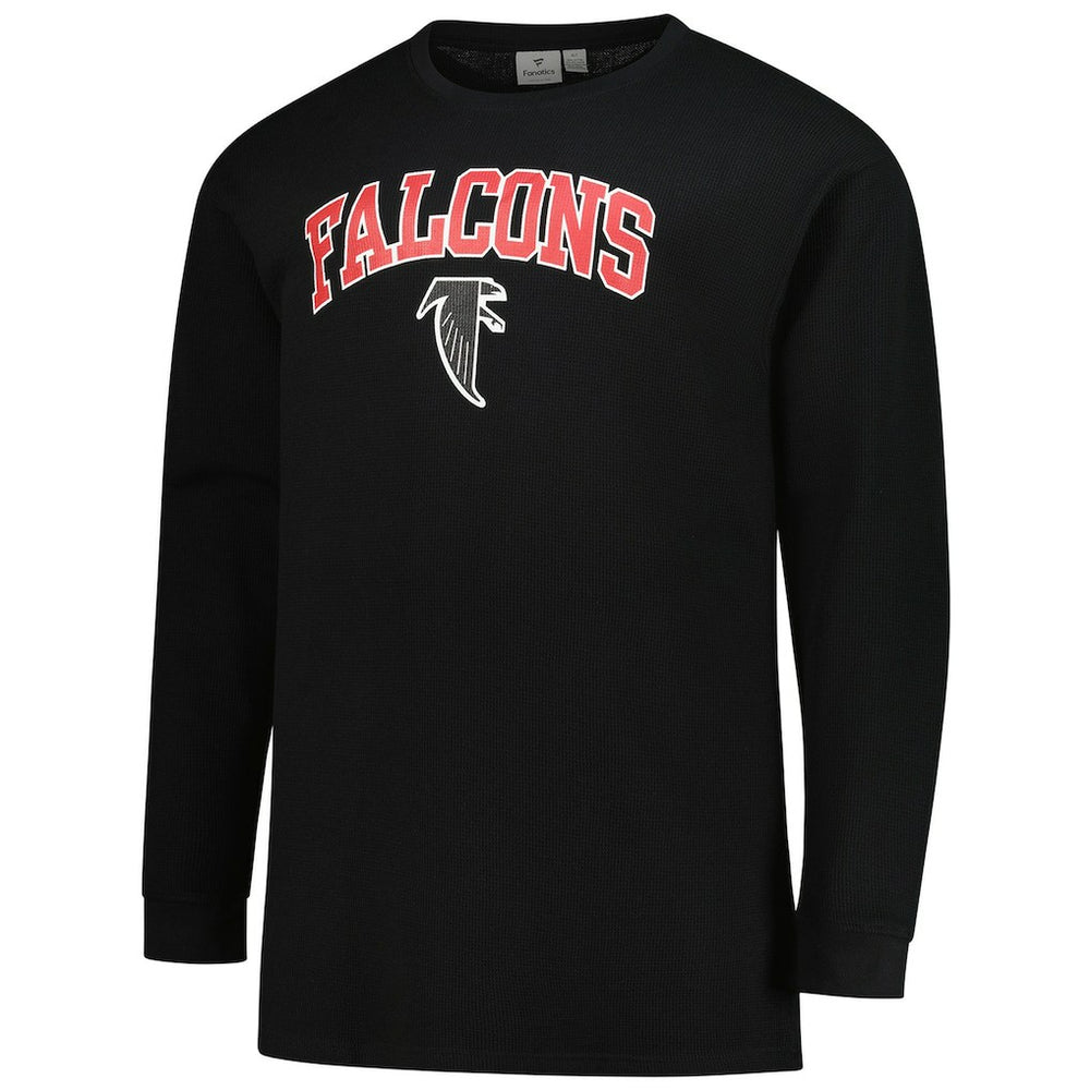 Atlanta Falcons Big & Tall Throwback Thermal Long Sleeve T-Shirt - Black T-shirts