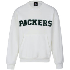 Green Bay Packers Cuce Women's Chenille Jeweled Sweatshirt - White Sweatshirts