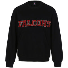 Atlanta Falcons Cuce Women's Chenille Jeweled Sweatshirt - Black Sweatshirts