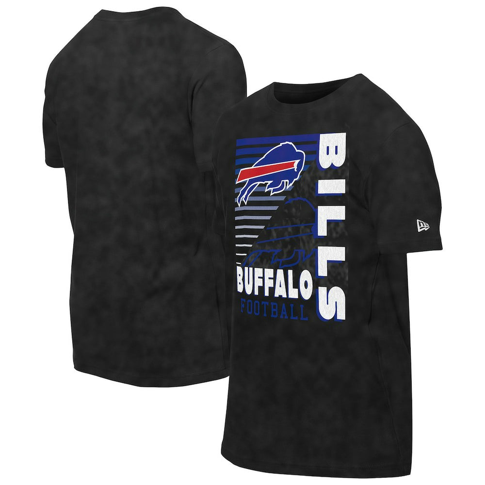 Buffalo Bills New Era Retro Logo Enzyme Washed Oversized T-Shirt - Black T-shirts