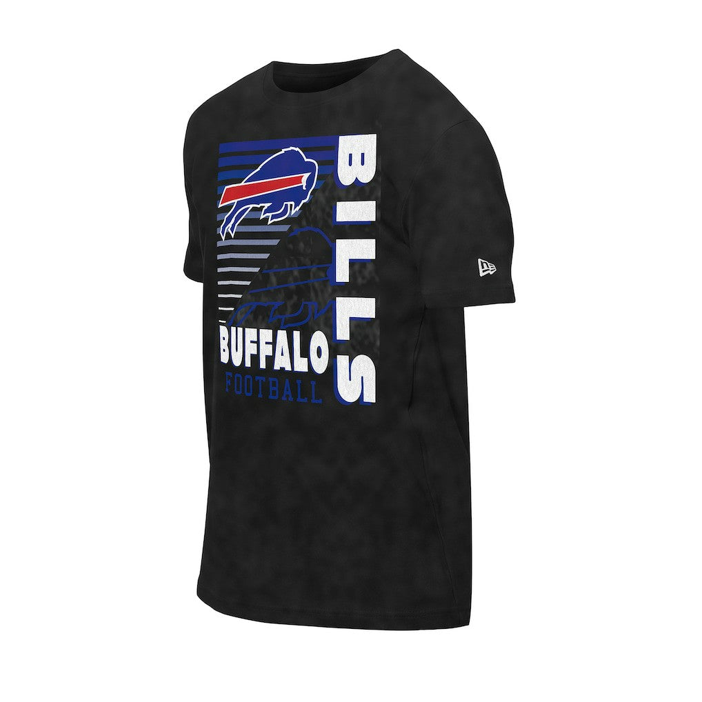 Buffalo Bills New Era Retro Logo Enzyme Washed Oversized T-Shirt - Black T-shirts