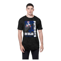 New England Patriots New Era Retro Logo Enzyme Washed Oversized T-Shirt - Black T-shirts