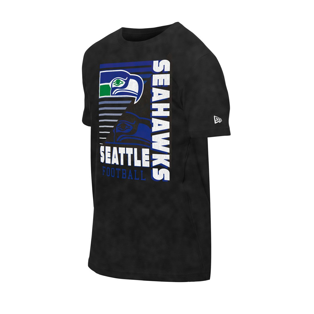 Seattle Seahawks New Era Retro Logo Enzyme Washed Oversized T-Shirt - Black T-shirts