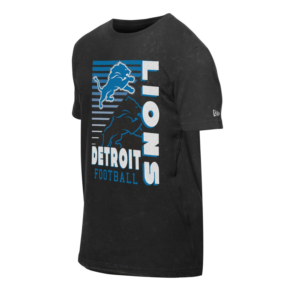Detroit Lions New Era Enzyme Washed Oversized T-Shirt - Black T-shirts