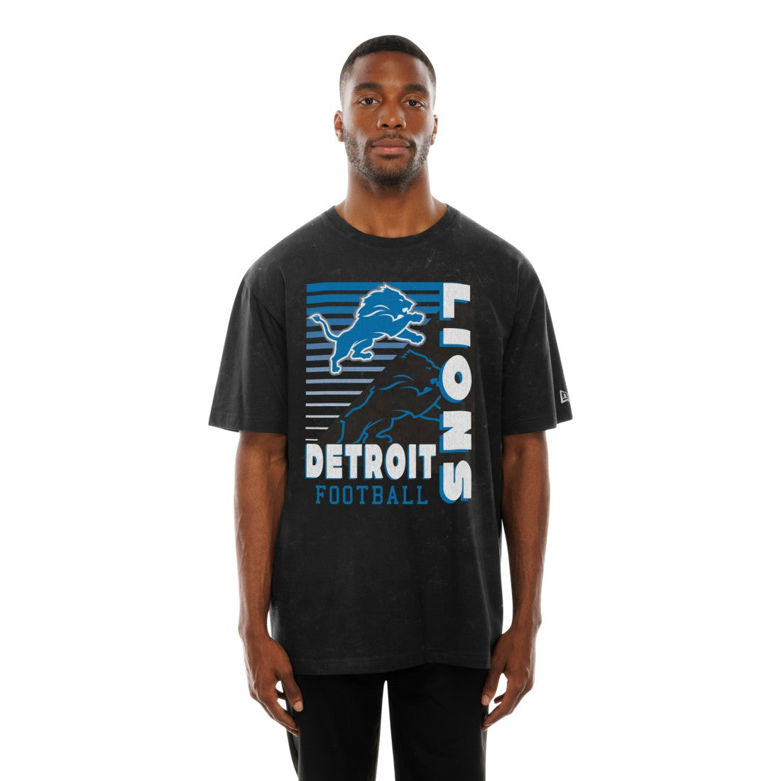 Detroit Lions New Era Enzyme Washed Oversized T-Shirt - Black T-shirts