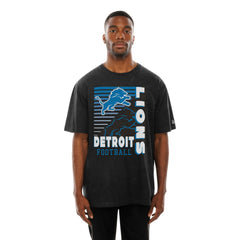 Detroit Lions New Era Enzyme Washed Oversized T-Shirt - Black T-shirts