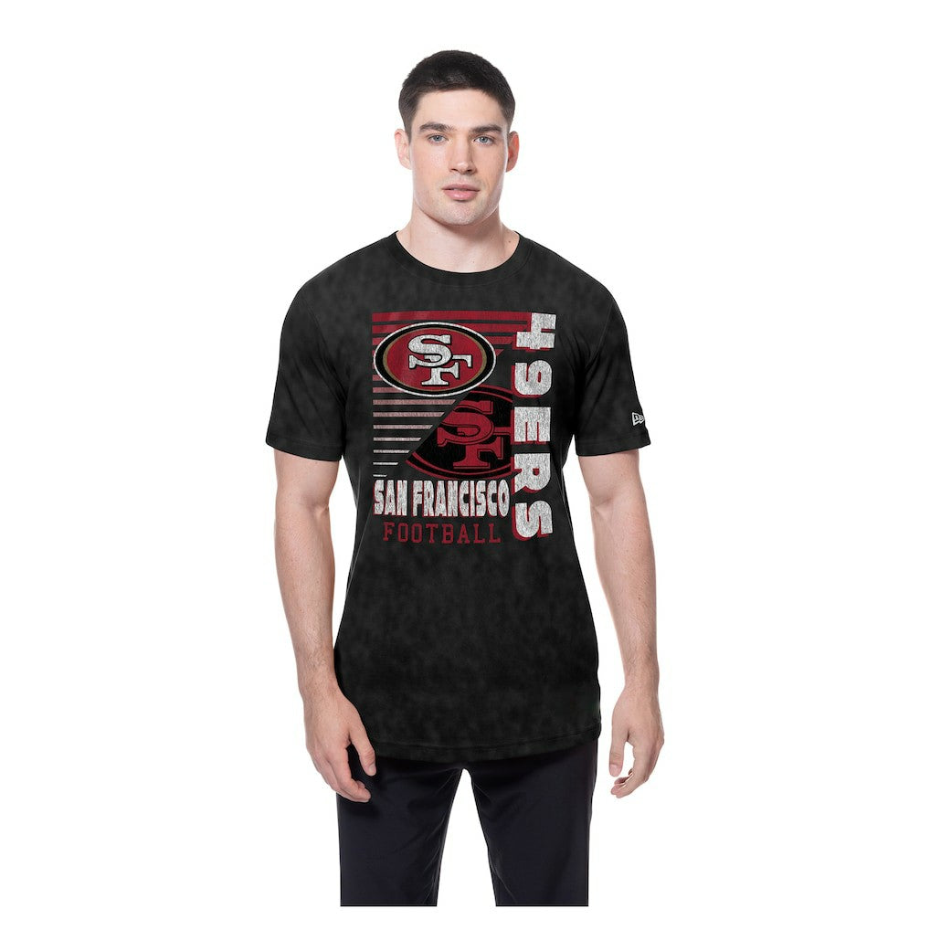 San Francisco 49ers New Era Enzyme Washed Oversized T-Shirt - Black T-shirts