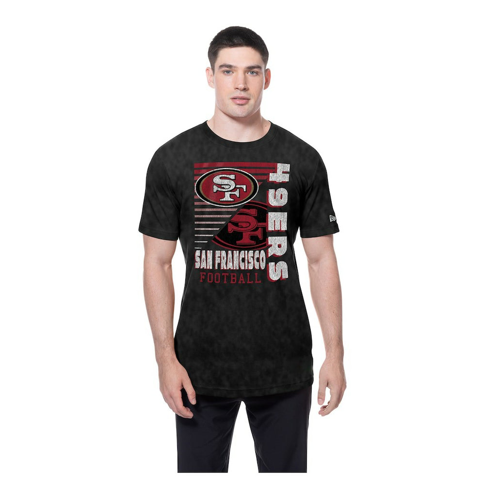 San Francisco 49ers New Era Enzyme Washed Oversized T-Shirt - Black T-shirts