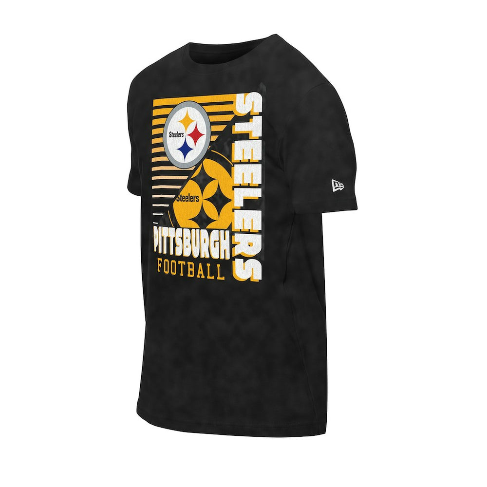 Pittsburgh Steelers New Era Enzyme Washed Oversized T-Shirt - Black T-shirts