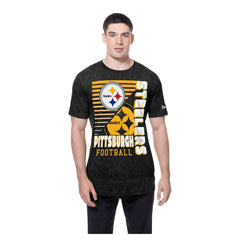 Pittsburgh Steelers New Era Enzyme Washed Oversized T-Shirt - Black T-shirts