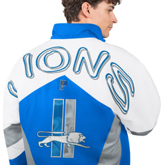 Detroit Lions Pro Player Shoulder To Shoulder Polyfill Full-Zip Hooded Jacket - Blue Jackets