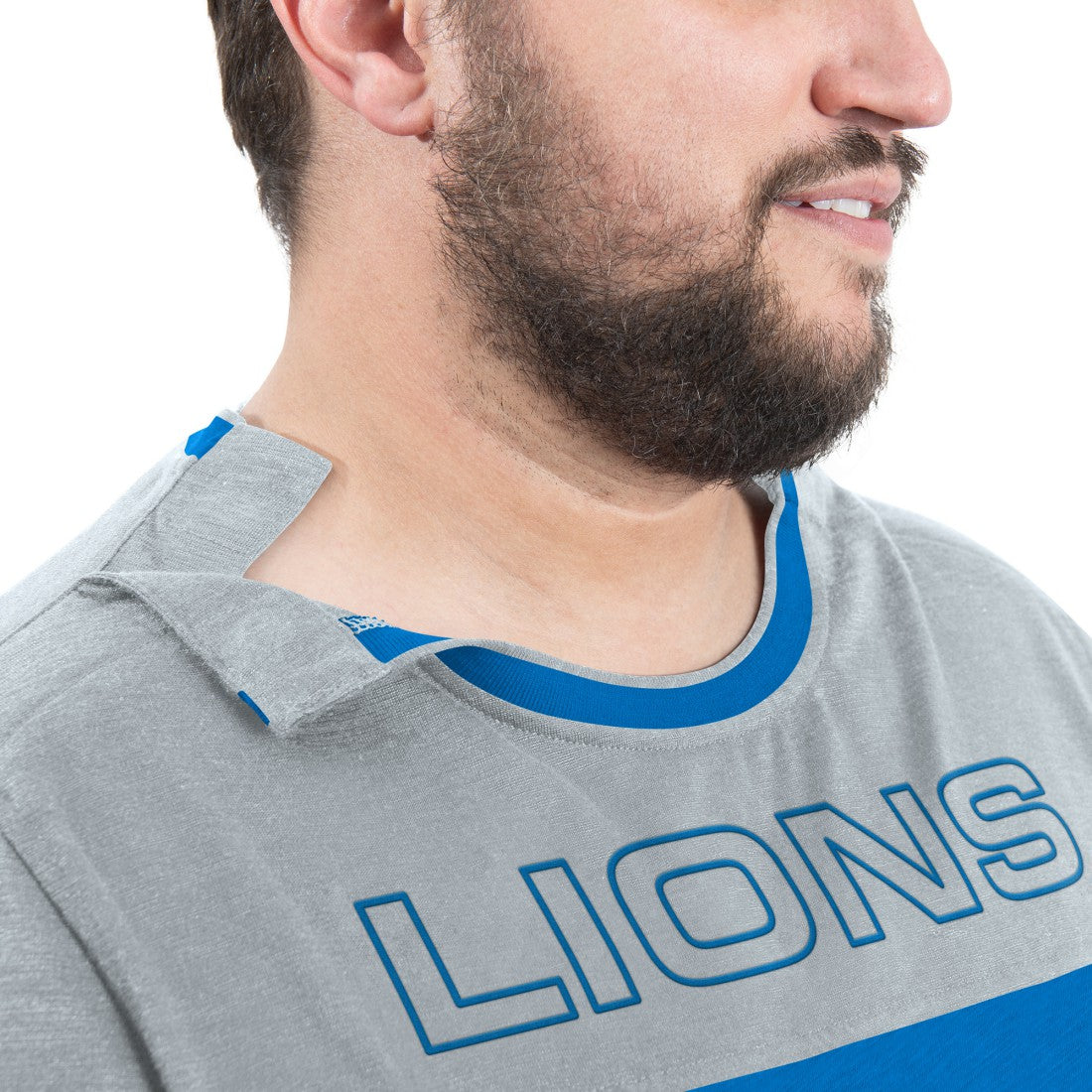 Detroit Lions G-III Sports by Carl Banks Adaptive Outlast Long Sleeve T-Shirt - Blue/Silver T-shirts