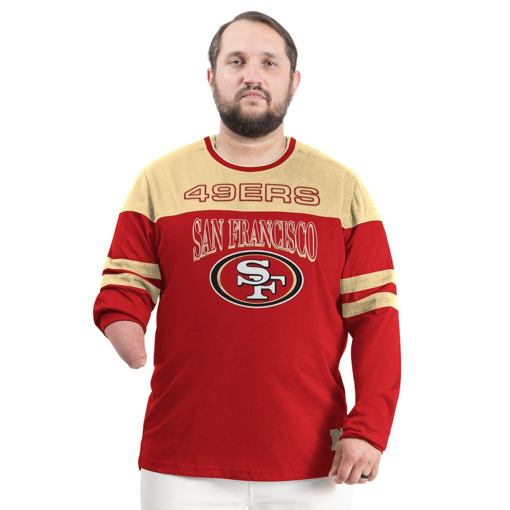 San Francisco 49ers G-III Sports by Carl Banks Adaptive Outlast Long Sleeve T-Shirt - Scarlet/Gold T-shirts