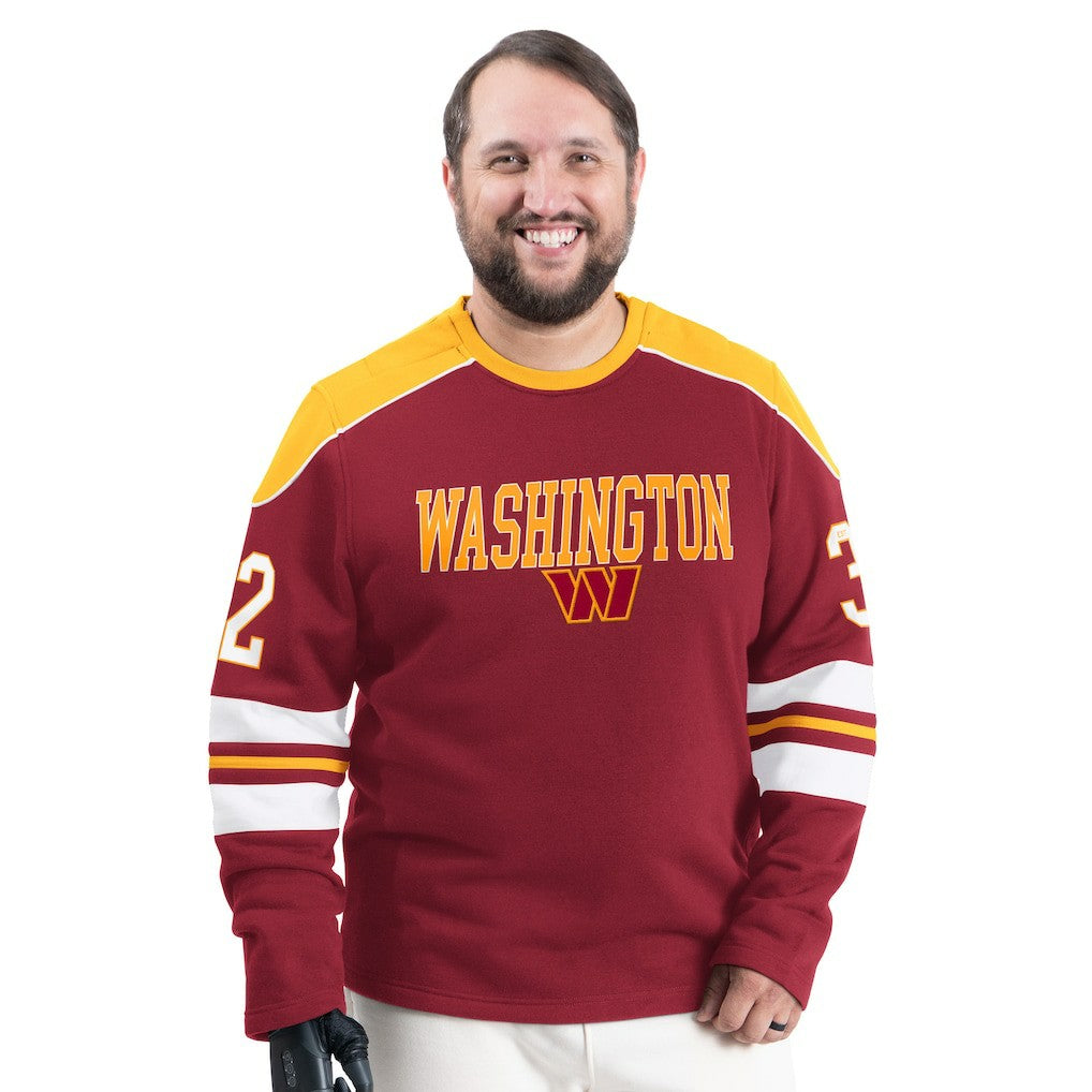 Washington Commanders G-III Sports by Carl Banks Adaptive Lord Stanley Crewneck Sweatshirt - Burgundy Sweatshirts