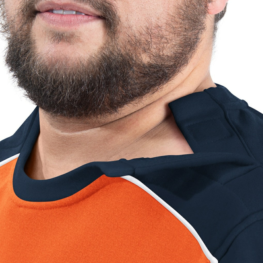 Denver Broncos G-III Sports by Carl Banks Adaptive Lord Stanley Crewneck Sweatshirt - Orange Sweatshirts
