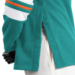 Miami Dolphins G-III Sports by Carl Banks Adaptive Lord Stanley Crewneck Sweatshirt - Aqua Sweatshirts
