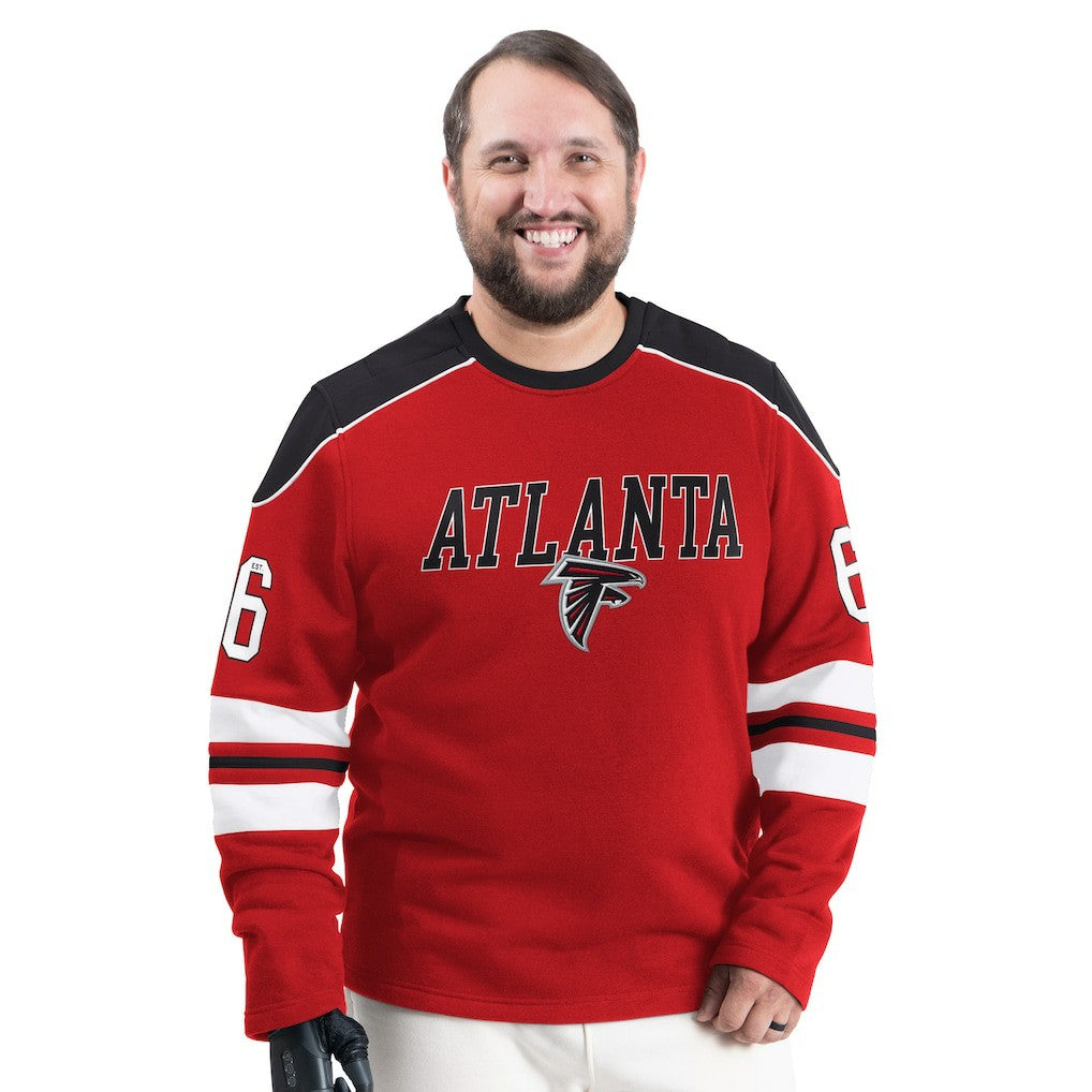 Atlanta Falcons G-III Sports by Carl Banks Adaptive Lord Stanley Crewneck Sweatshirt - Red Sweatshirts