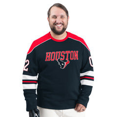 Houston Texans G-III Sports by Carl Banks Adaptive Lord Stanley Crewneck Sweatshirt - Navy Sweatshirts