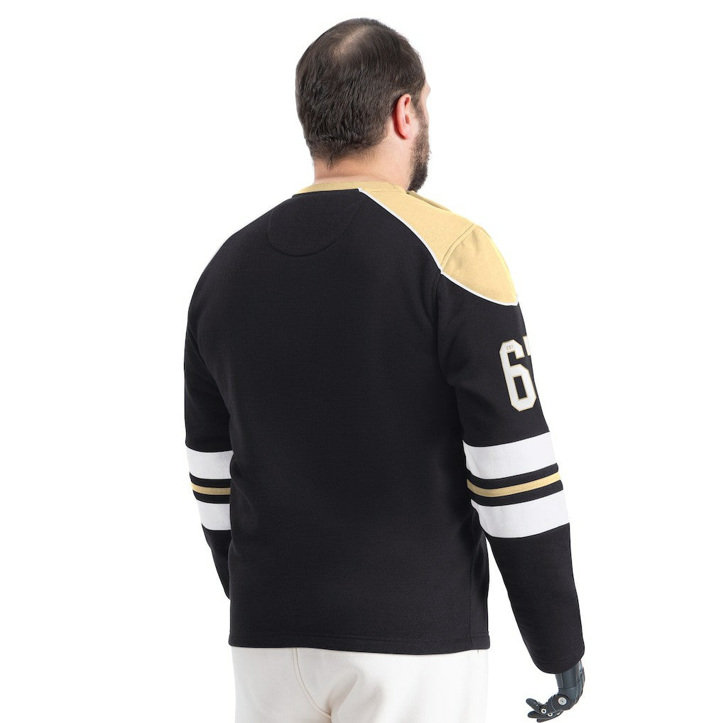 New Orleans Saints G-III Sports by Carl Banks Adaptive Lord Stanley Crewneck Sweatshirt - Black Sweatshirts