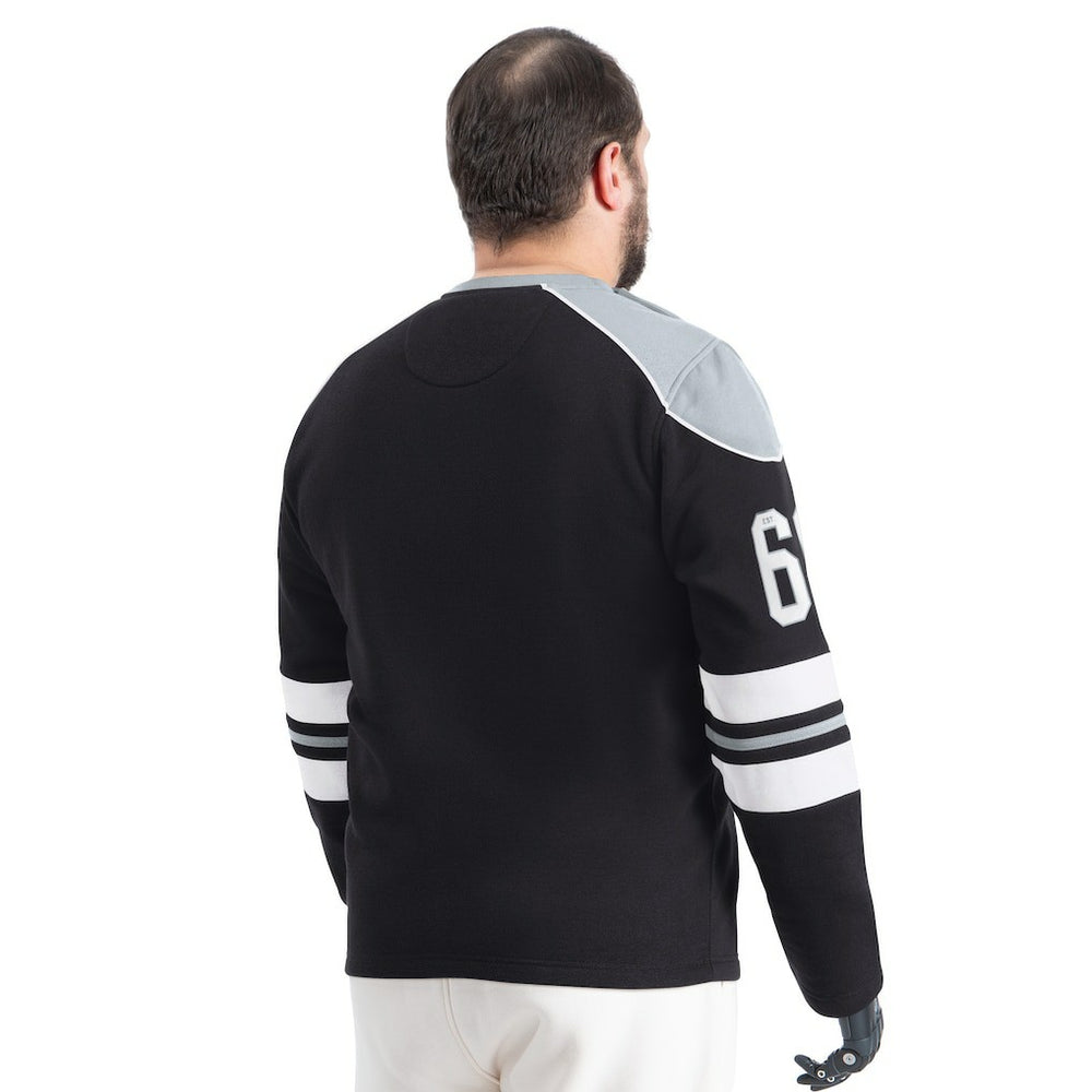 Las Vegas Raiders G-III Sports by Carl Banks Adaptive Lord Stanley Crewneck Sweatshirt - Black Sweatshirts