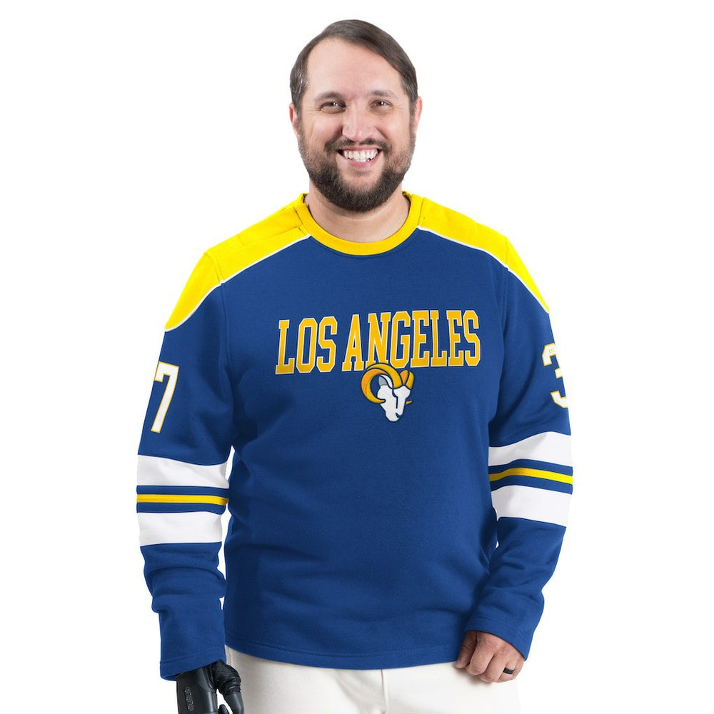 Los Angeles Rams G-III Sports by Carl Banks Adaptive Lord Stanley Crewneck Sweatshirt - Royal Sweatshirts
