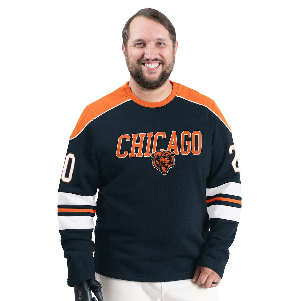 Chicago Bears G-III Sports by Carl Banks Adaptive Lord Stanley Crewneck Sweatshirt - Navy Sweatshirts