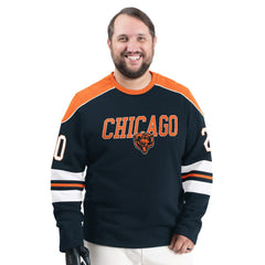 Chicago Bears G-III Sports by Carl Banks Adaptive Lord Stanley Crewneck Sweatshirt - Navy Sweatshirts