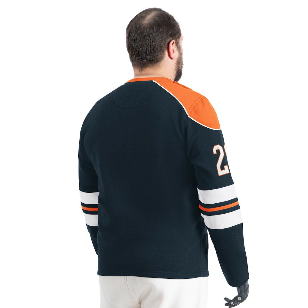 Chicago Bears G-III Sports by Carl Banks Adaptive Lord Stanley Crewneck Sweatshirt - Navy Sweatshirts