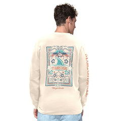San Francisco 49ers Margaritaville Five O'Clock Henley Long Sleeve T-Shirt - Cream T-shirts