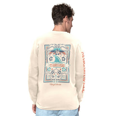 Minnesota Vikings Margaritaville Five O'Clock Henley Long Sleeve T-Shirt - Cream T-shirts