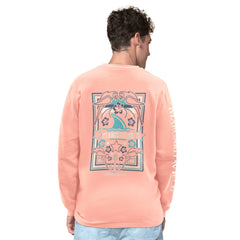 Tampa Bay Buccaneers Margaritaville Five O'Clock Henley Long Sleeve T-Shirt - Coral T-shirts