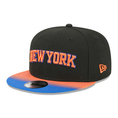New York Knicks Jersey Hook Statement Edition 9FIFTY Snapback Hat Black/Blue - New Era