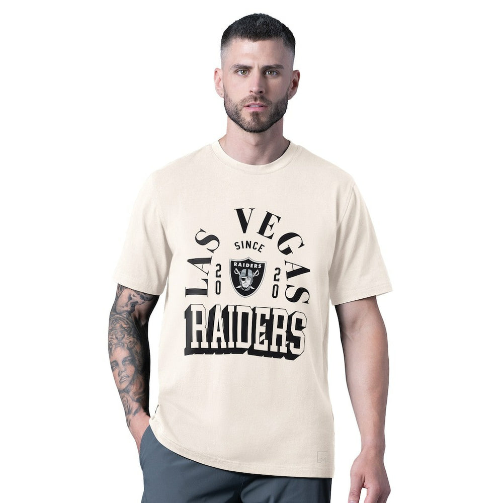 Las Vegas Raiders MSX by Michael Strahan Whiteout Vintage T-Shirt - White T-shirts